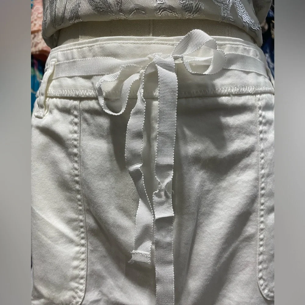Ann Taylor LOFT Bright White Tie-Waist Mini Skirt - Picture 3 of 10